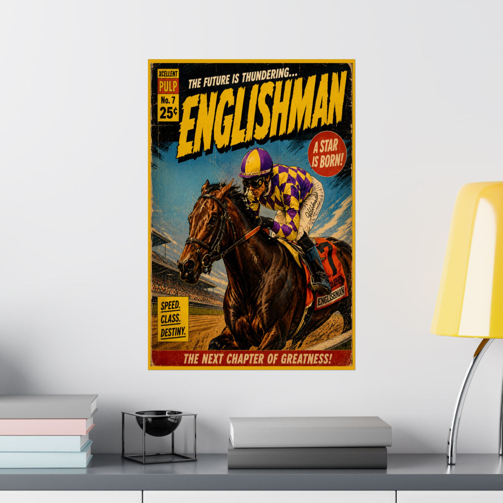 Englishman Retro Pulp Hero Poster-16" x 24" Matte Poster