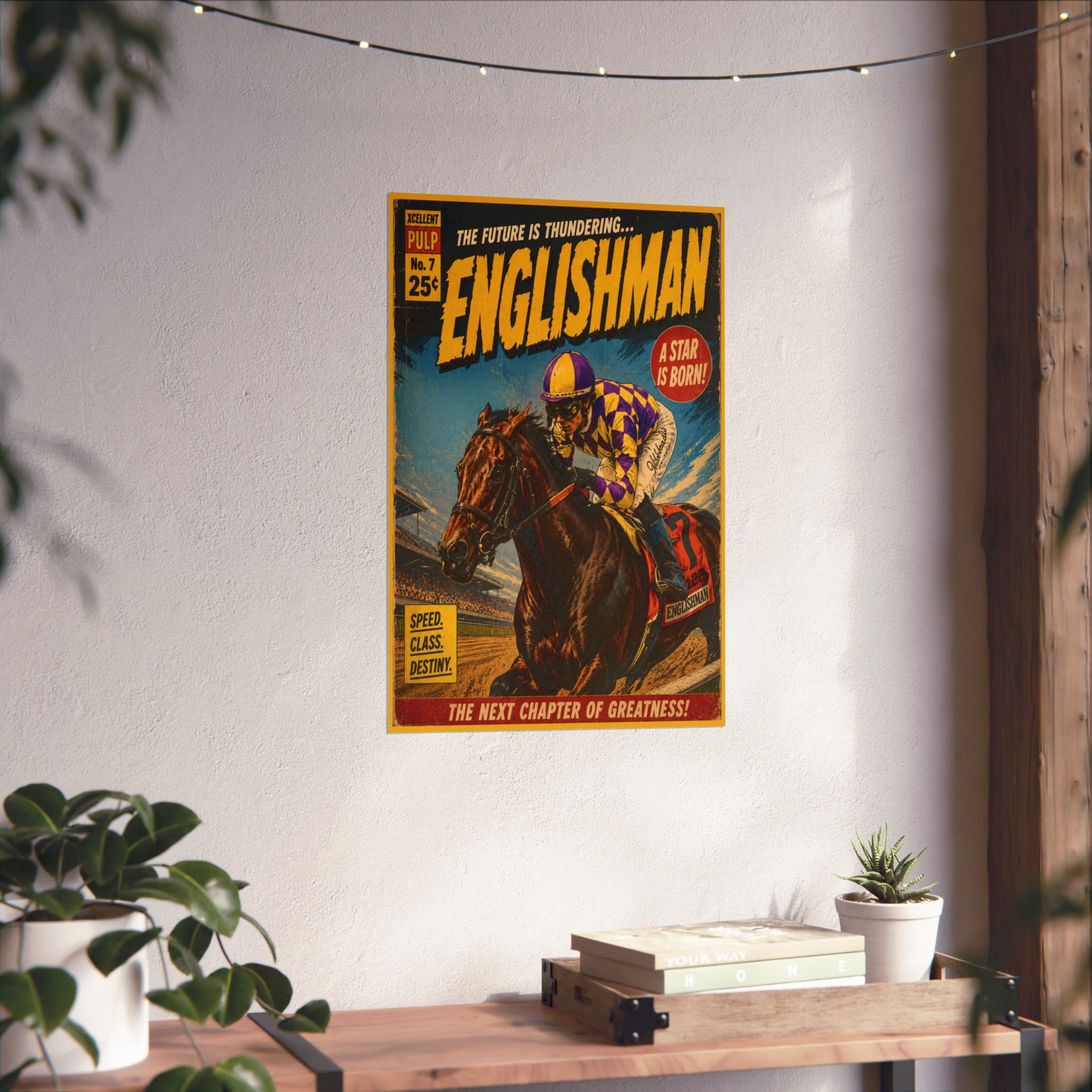 Englishman Retro Pulp Hero Poster-16" x 24" Matte Poster