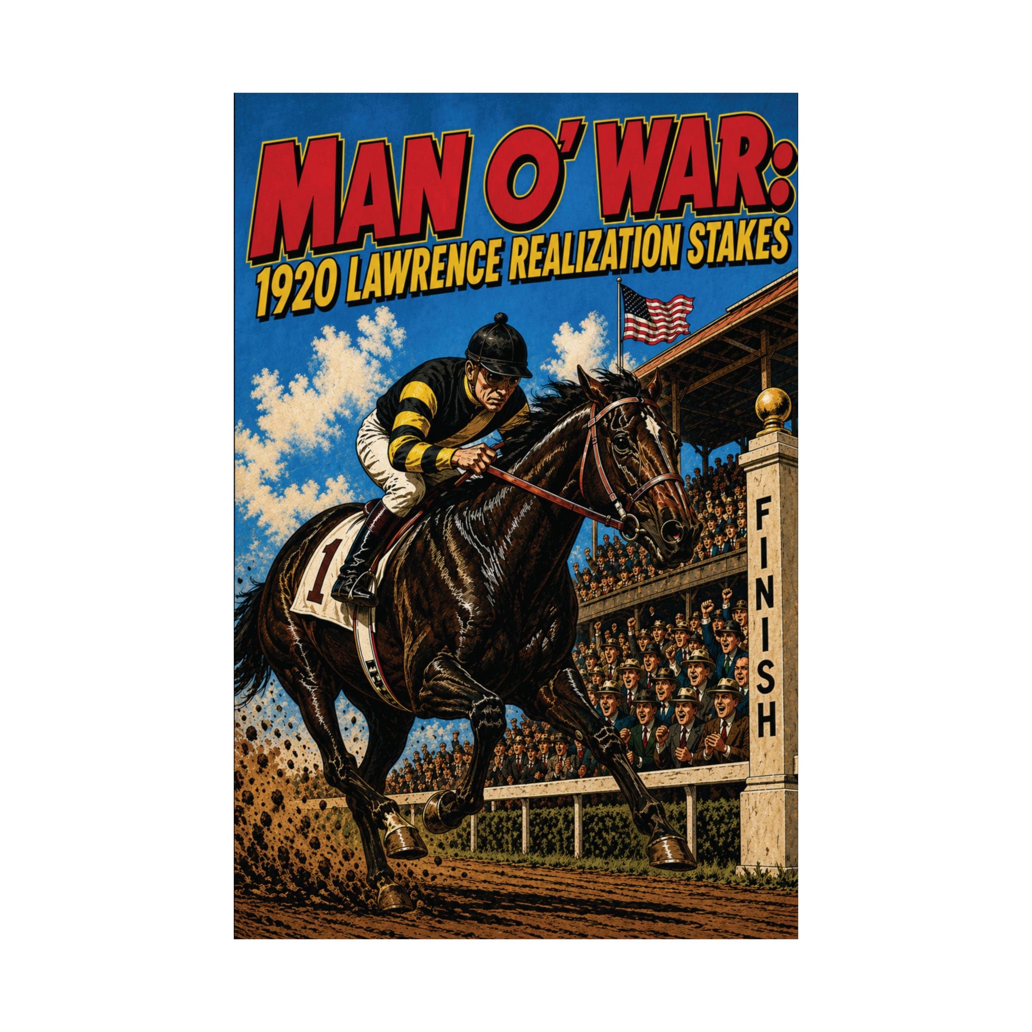 Man o' War 1920 Lawrence Realization Stakes -Matte Vertical Poster