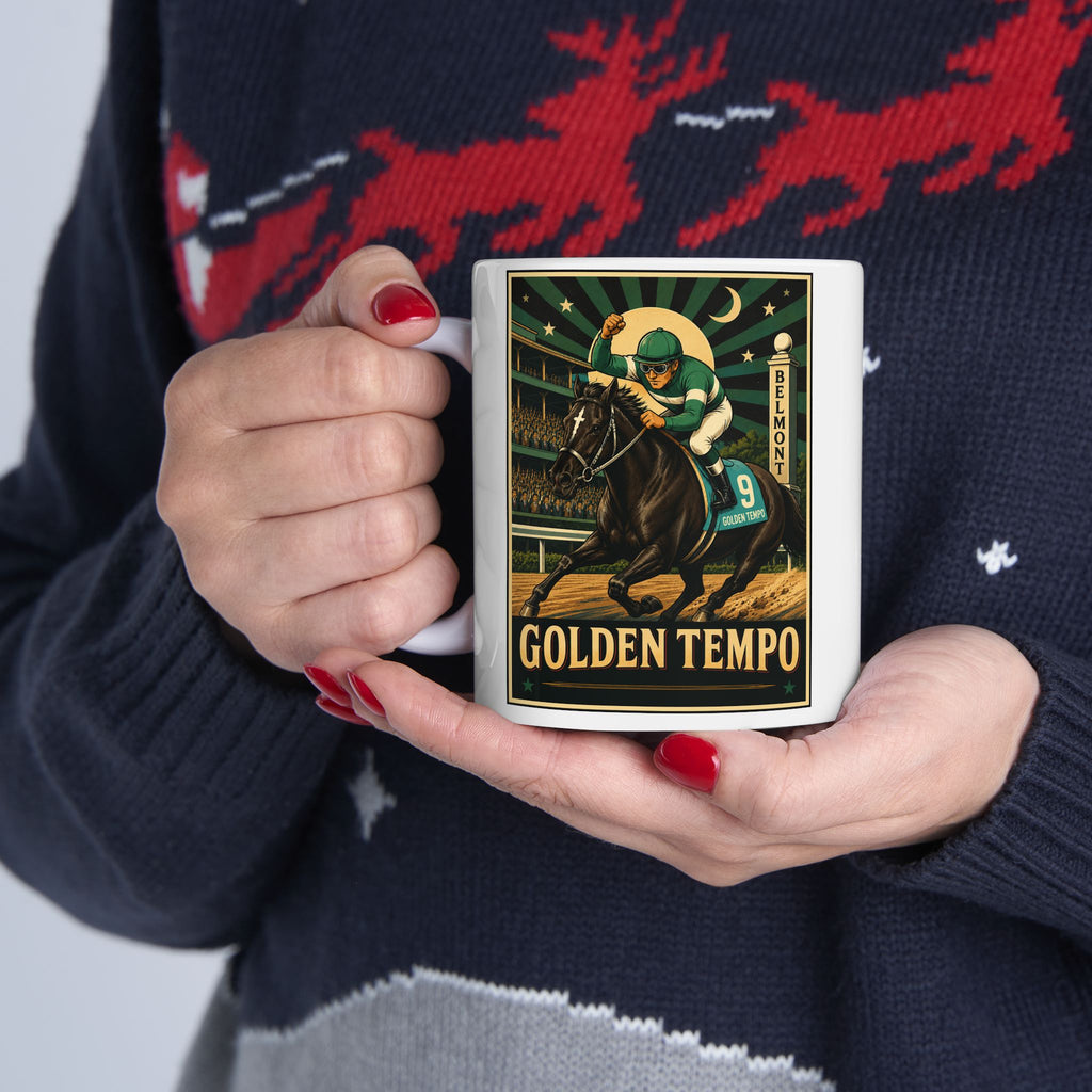 Golden Tempo Belmont Stakes Commemorative 11 oz. Ceramic Mug