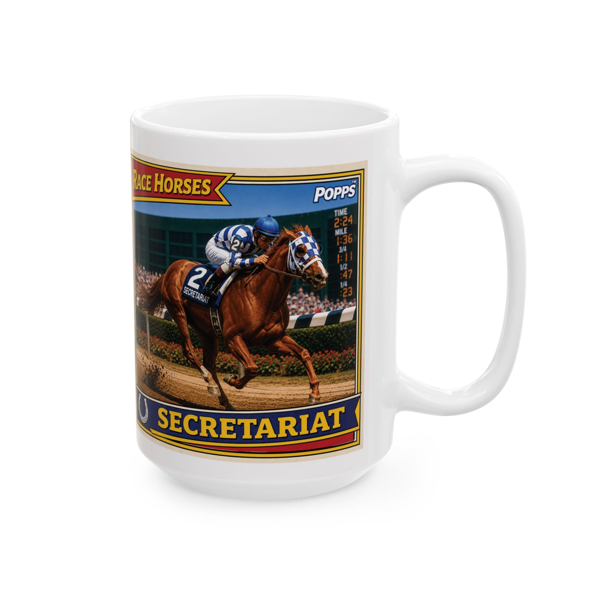 Secretariat Trading Card Ceramic 15 oz Mug