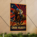Crude Velocity Matte Poster | Vintage Horse Racing Art Print