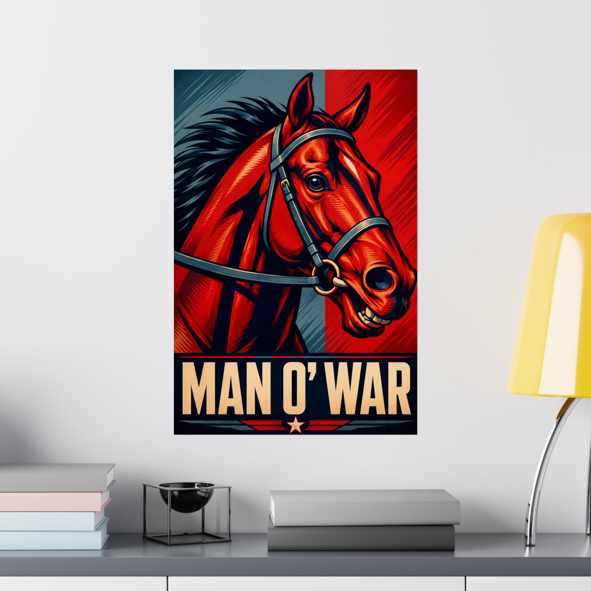 Man O' War Vintage Racing Poster – Legendary Thoroughbred Horse Matte Vertical Poster