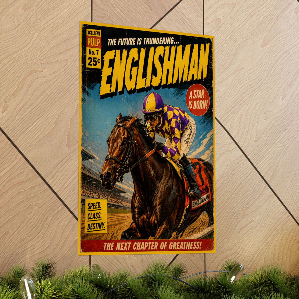 Englishman Retro Pulp Hero Poster-16" x 24" Matte Poster