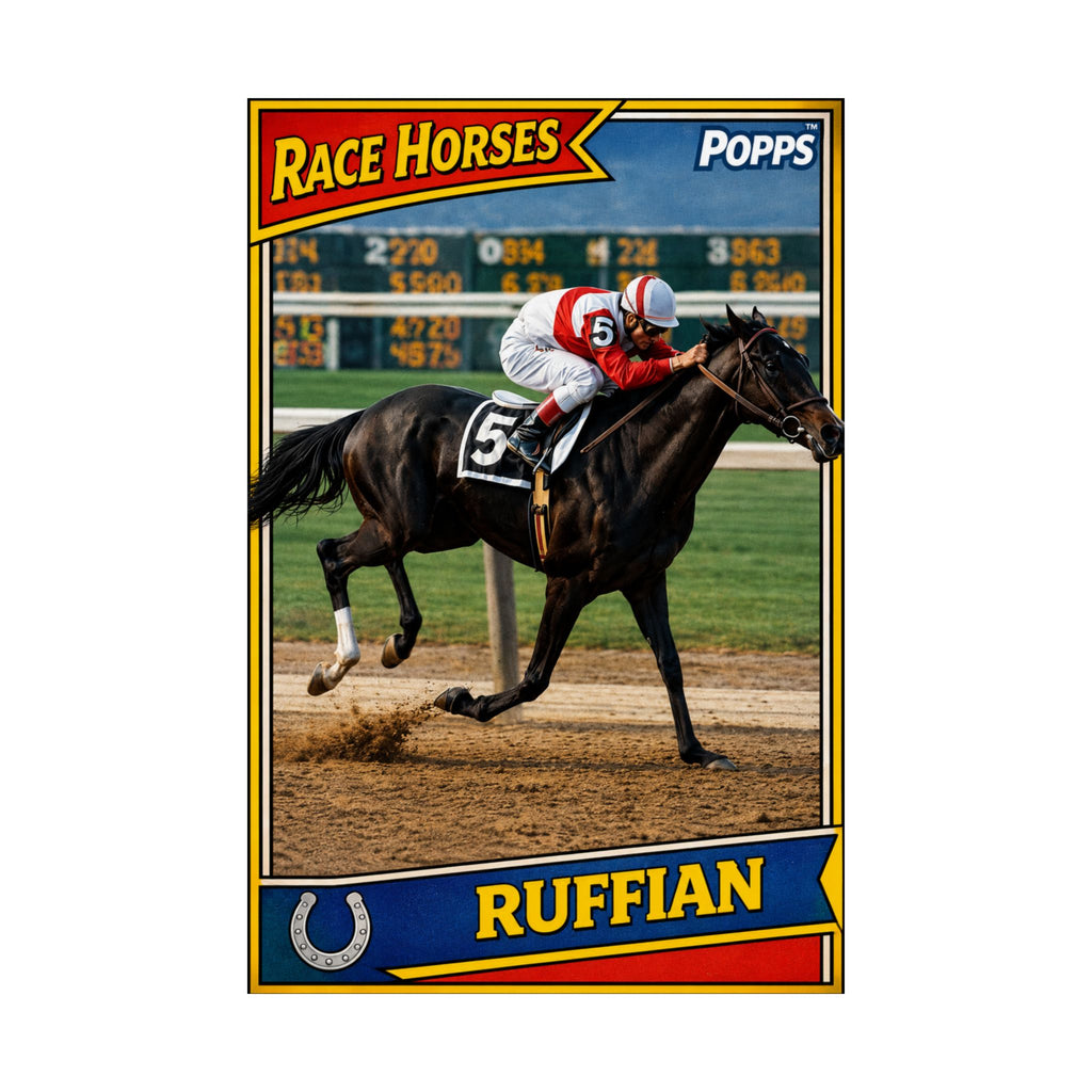 Ruffian Vintage Racing Card Poster- Matte Vertical Poster