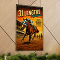 Secretariat 1973 Belmont Stakes Vintage Racing Poster - 31 Lengths of Greatness