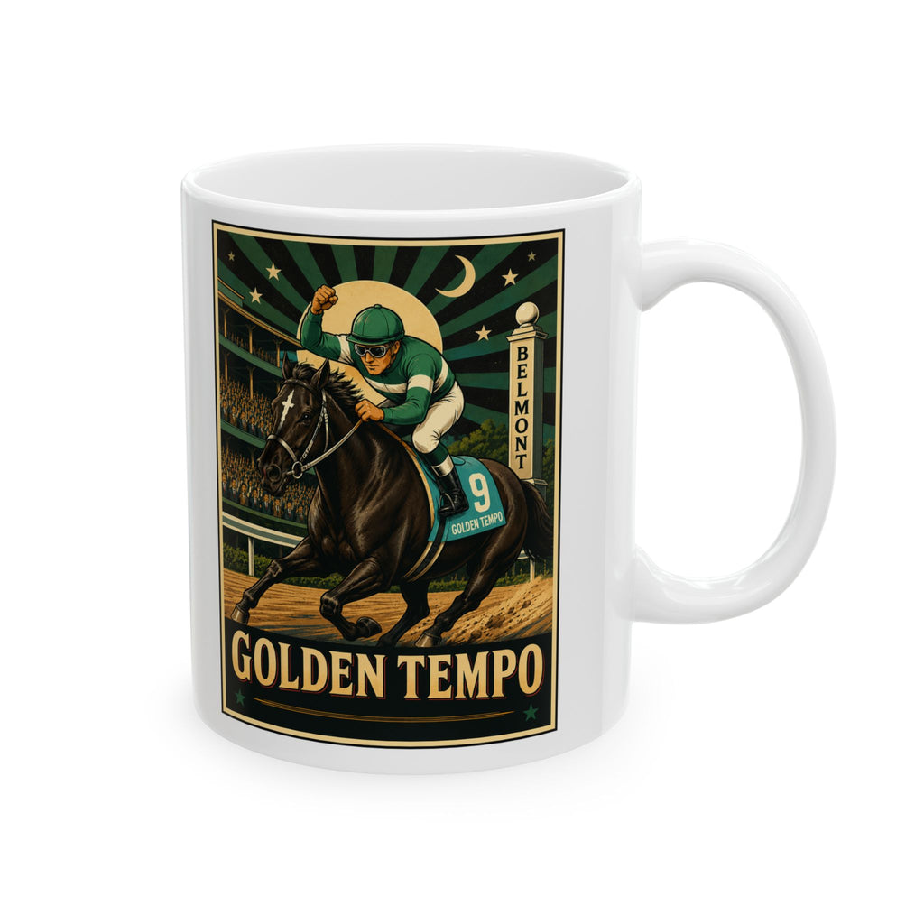 Golden Tempo Belmont Stakes Commemorative 11 oz. Ceramic Mug