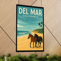 Del Mar Beach Horses - 16" x 24" Matte Poster