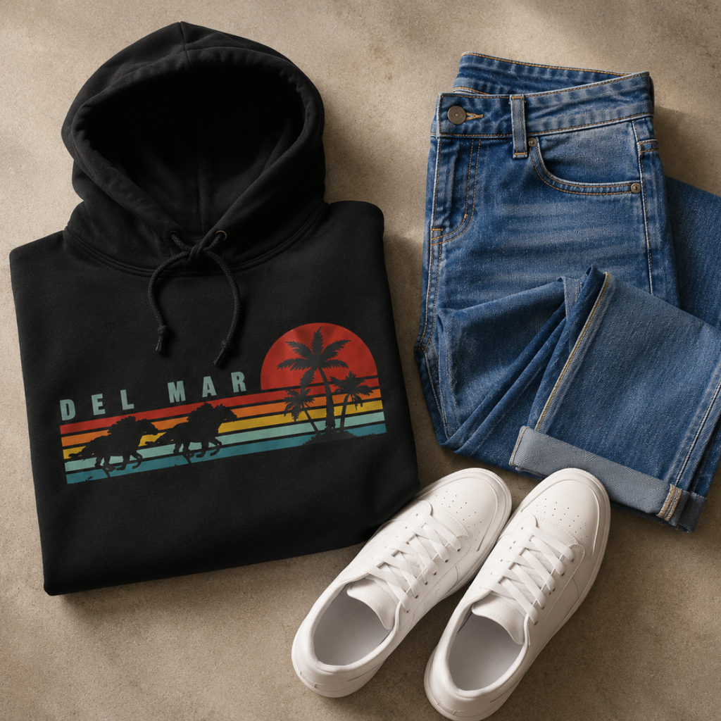Del Mar Sunset Palms Hoodie