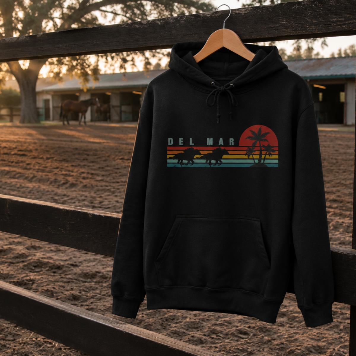 Del Mar Sunset Palms Hoodie