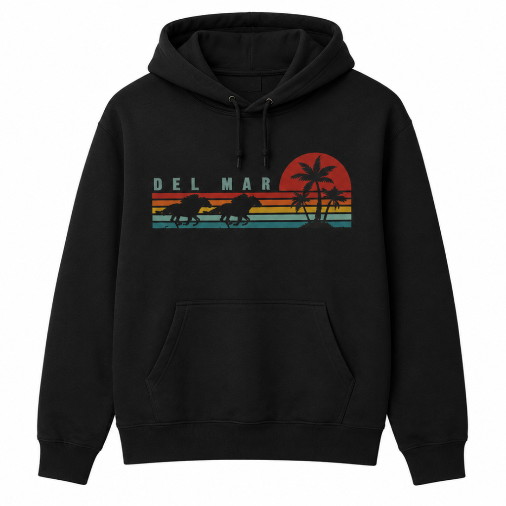 Del Mar Sunset Palms Hoodie