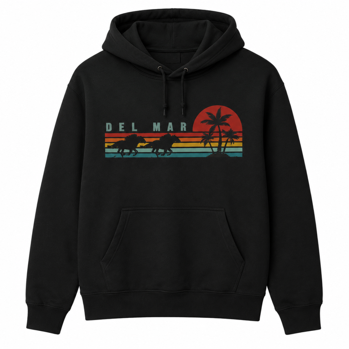 Del Mar Sunset Palms Hoodie