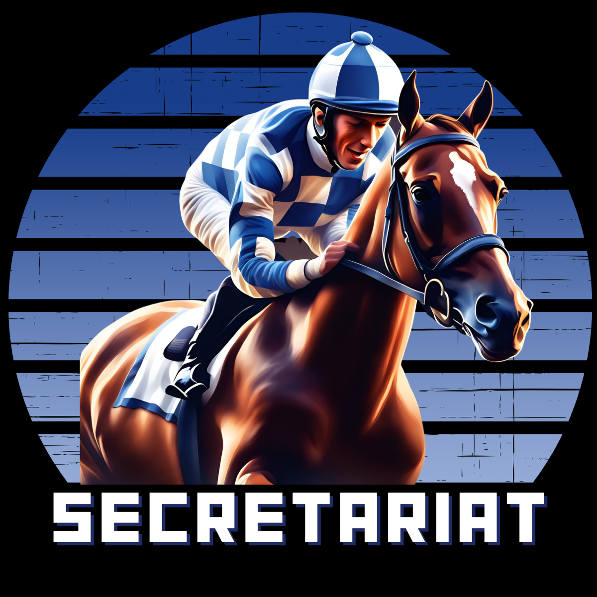 Secretariat Blue Sunset Tee