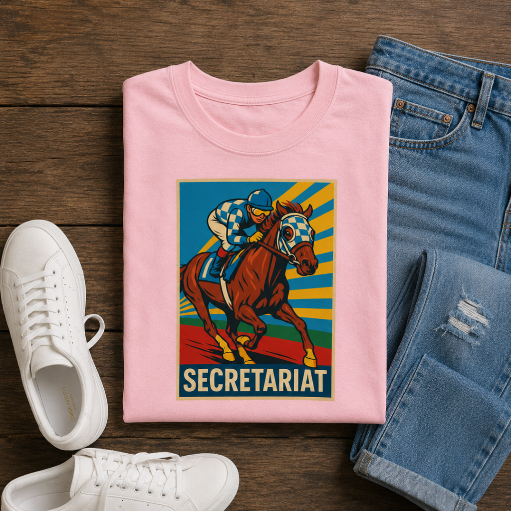 The Great Secretariat Horse Racing Tee | Champion Racing Silhouette