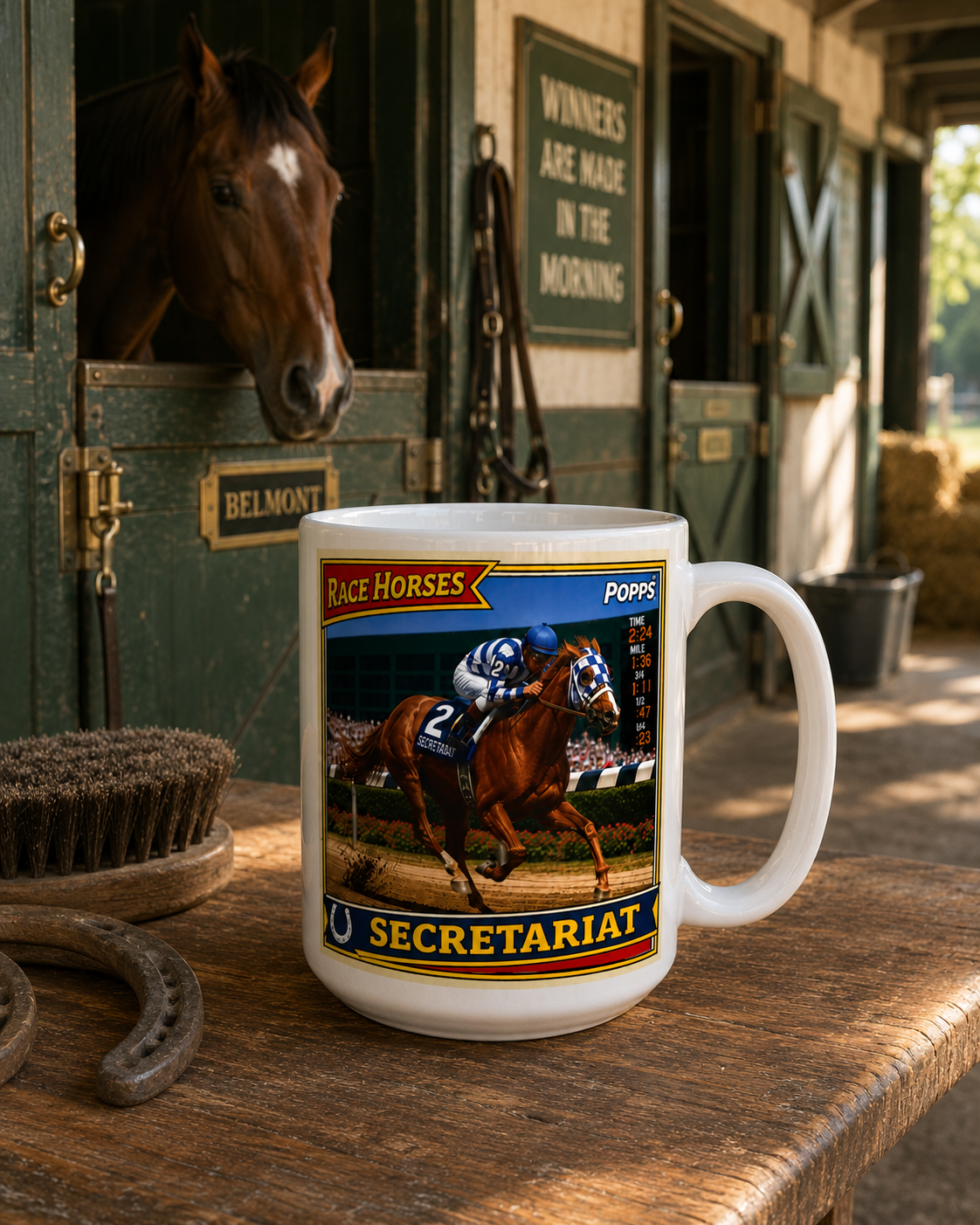 Secretariat Trading Card Ceramic 15 oz Mug